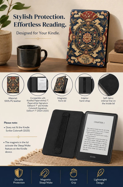 East Asian Mandala Kindle Case