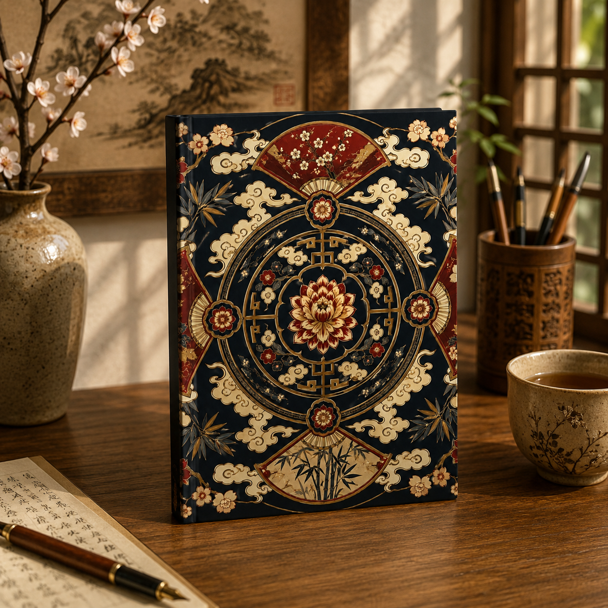 East Asian Mandala Hardcover Journal