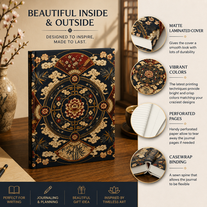 East Asian Mandala Hardcover Journal