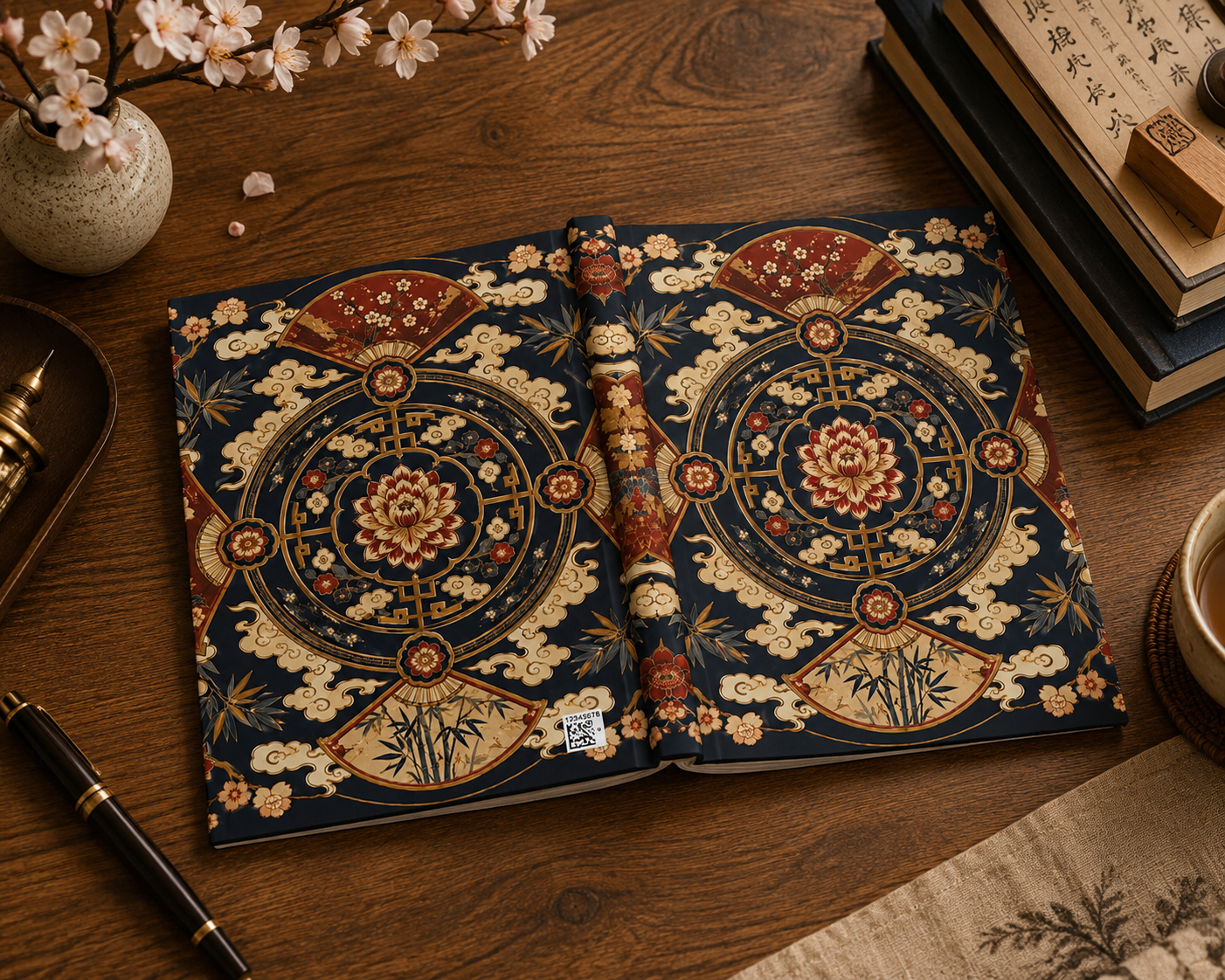 East Asian Mandala Hardcover Journal