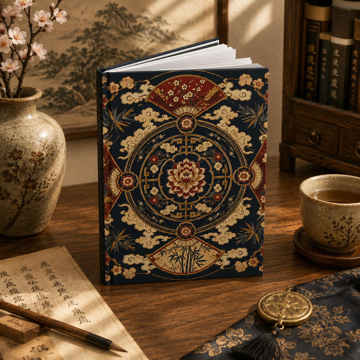 East Asian Mandala Hardcover Journal