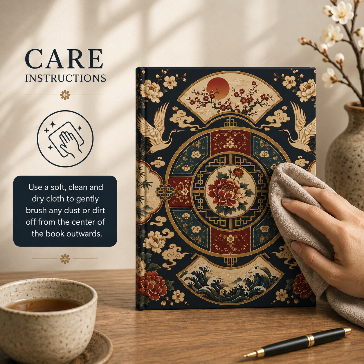 East Asian Mandala Hardcover Journal