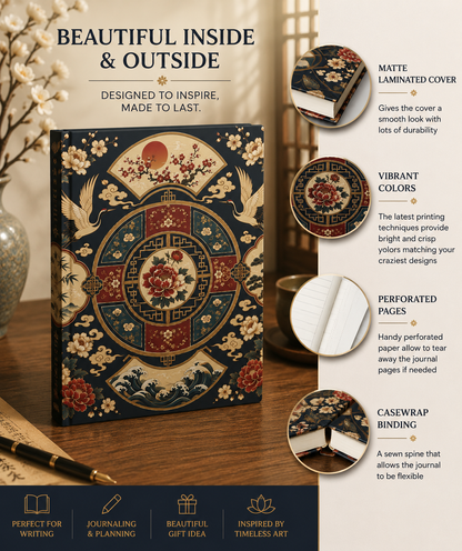 East Asian Mandala Hardcover Journal