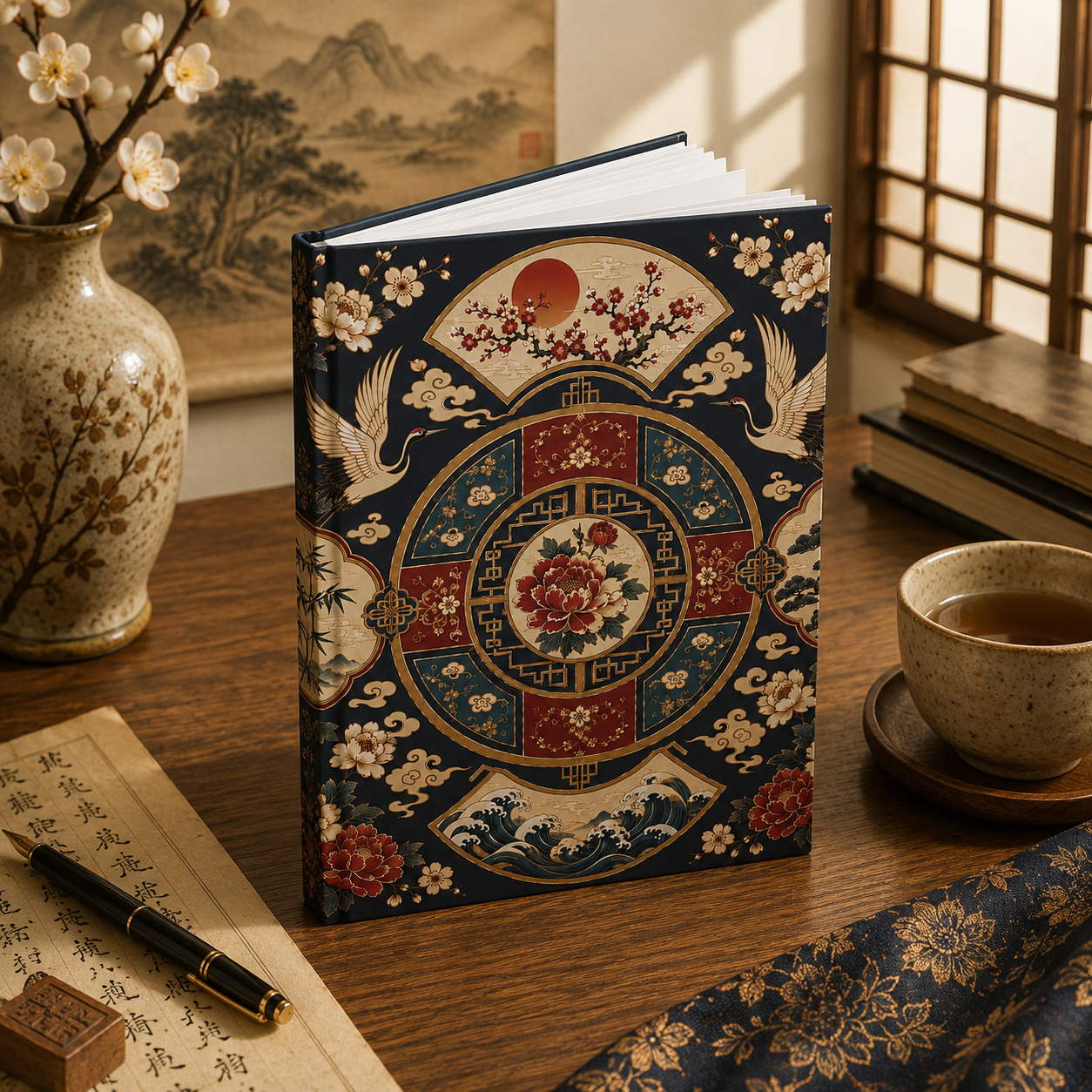 East Asian Mandala Hardcover Journal