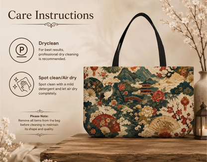 East Asian Vintage Landscape Weekender Tote Bag