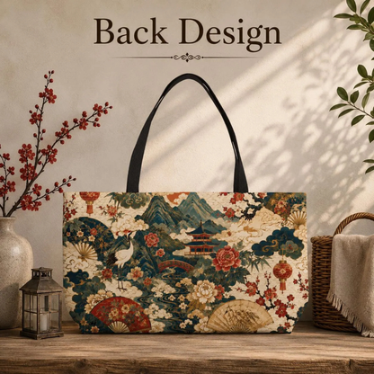 East Asian Vintage Landscape Weekender Tote Bag