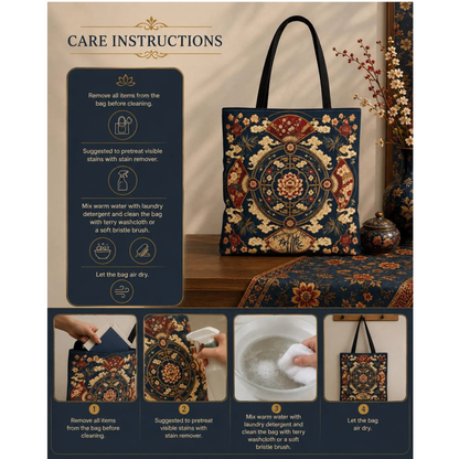 East Asian Mandala Full Art Tote Bag