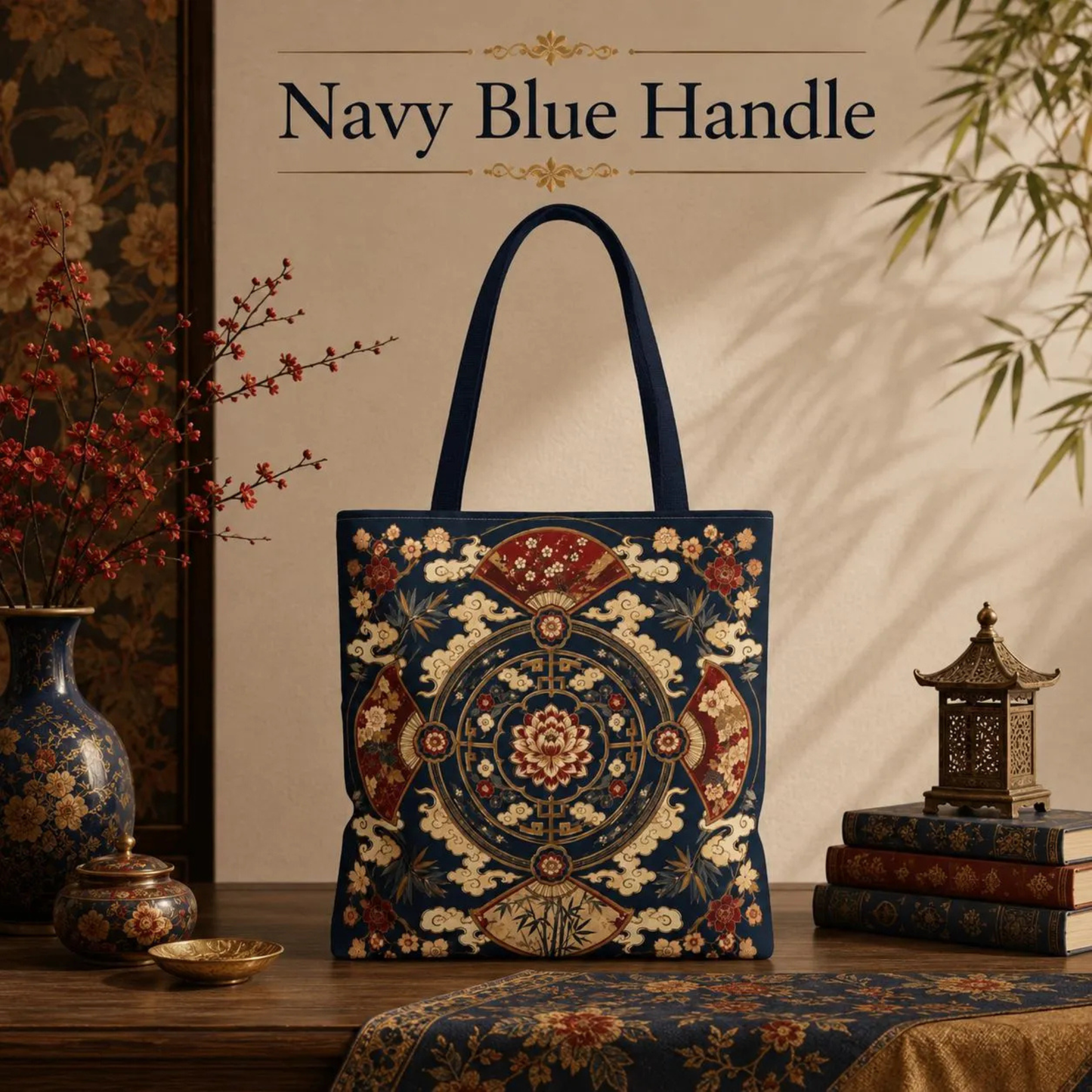 East Asian Mandala Full Art Tote Bag