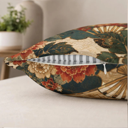 East Asian Vintage Landscape Pillow Case