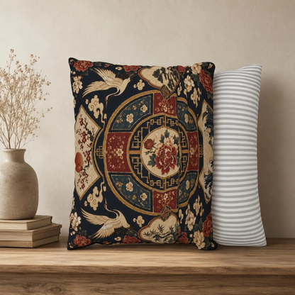 East Asian Oriental Medallion Pillowcase