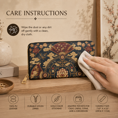 East Asian Mandala Zipper Wallet