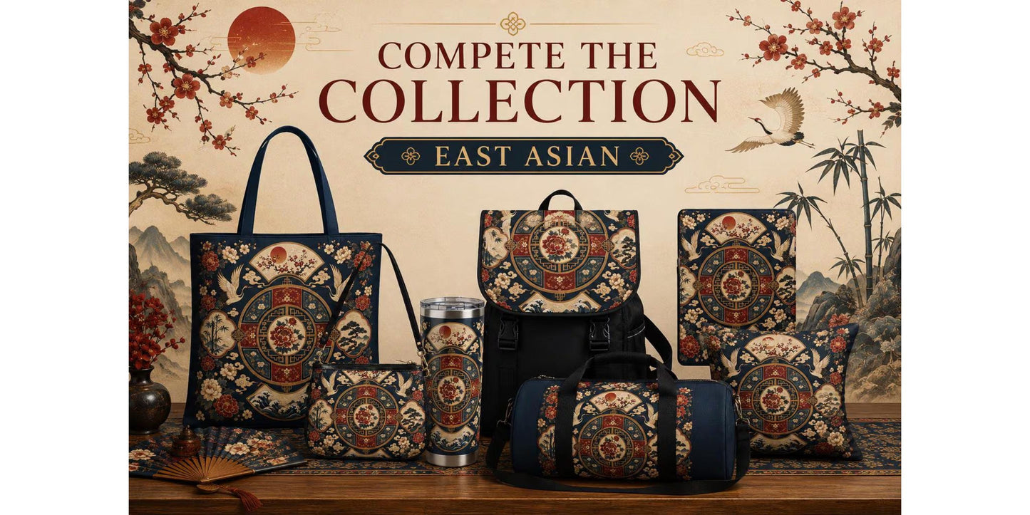 East Asian Oriental Floral Medallion Tumbler | 20oz Stainless Travel Cup
