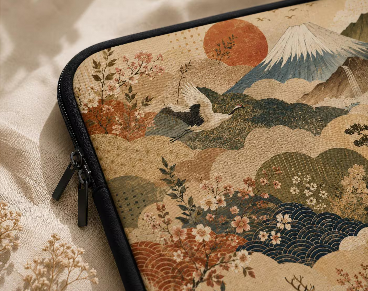Vintage Japanese Painting Laptop Sleeve Case