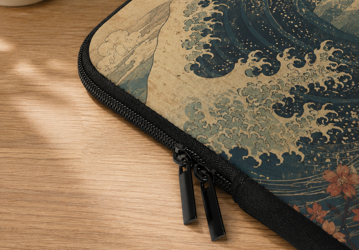 Vintage Japanese Wave Laptop Sleeve Case
