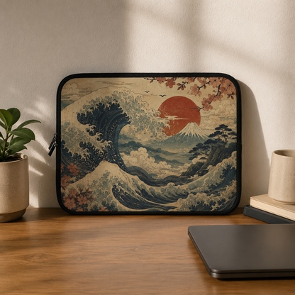 Vintage Japanese Wave Laptop Sleeve Case
