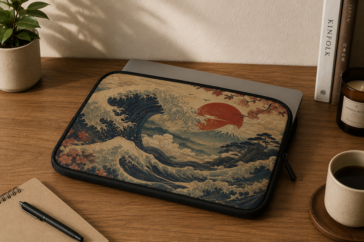 Vintage Japanese Wave Laptop Sleeve Case