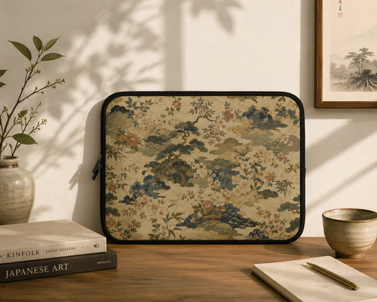 Vintage Japanese Floral Laptop Sleeve Case
