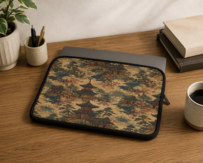 Vintage Japanese Temple Laptop Sleeve Case