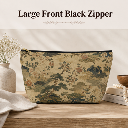 Vintage Japanese Floral Make Up Accessory Bag
