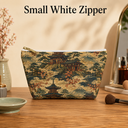 Vintage Japanese Temples Make Up Accessory Bag