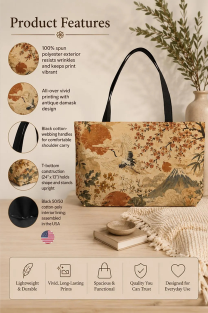 Vintage Japanese Landscape Painting Weekender Tote Bag