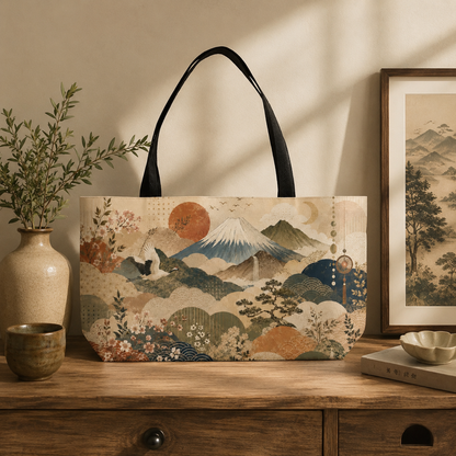 Vintage Japanese Painting Weekender Tote Bag