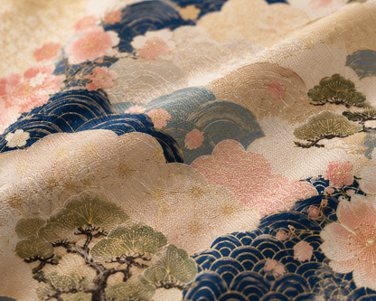 Vintage Japanese Wave & Clouds Weekender Tote Bag