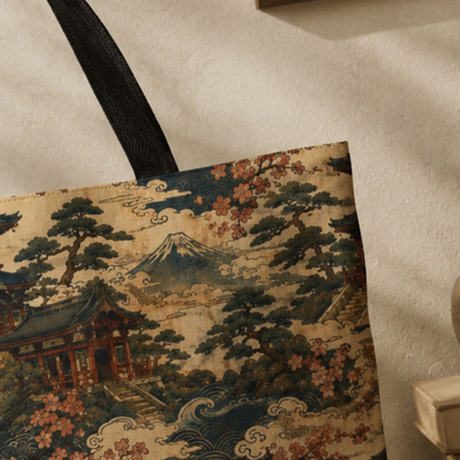 Vintage Japanese Temple Weekender Tote Bag