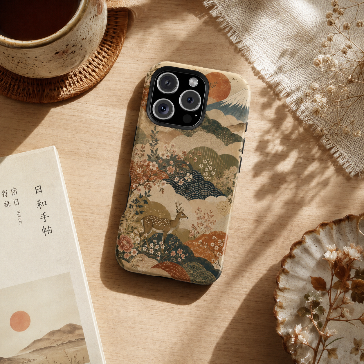Vintage Japanese Animal Landscape Magnetic Impact-Resistant iPhone Cases