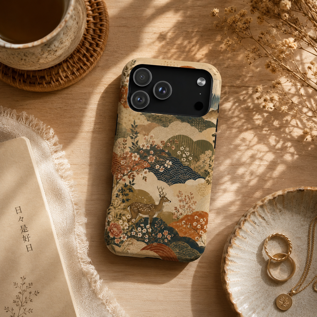 Vintage Japanese Animal Landscape Magnetic Impact-Resistant iPhone Cases