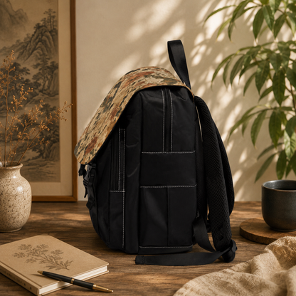 Vintage Japanese Landscape Painting Backpack