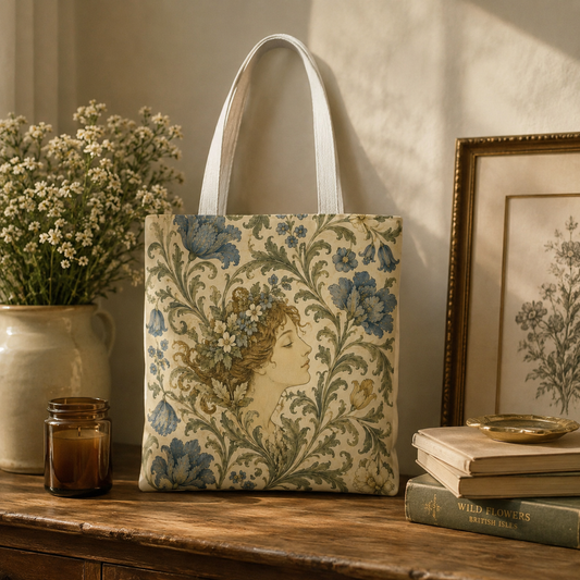 William Morris Vintage Portrait Full Art Tote Bag