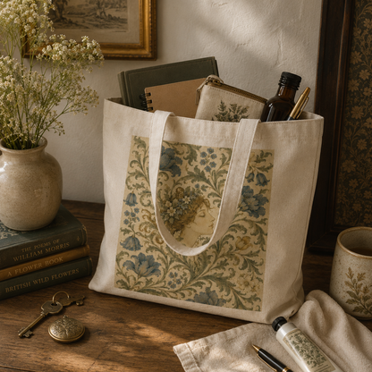 100% Cotton William Morris Vintage Portrait Tote Bag