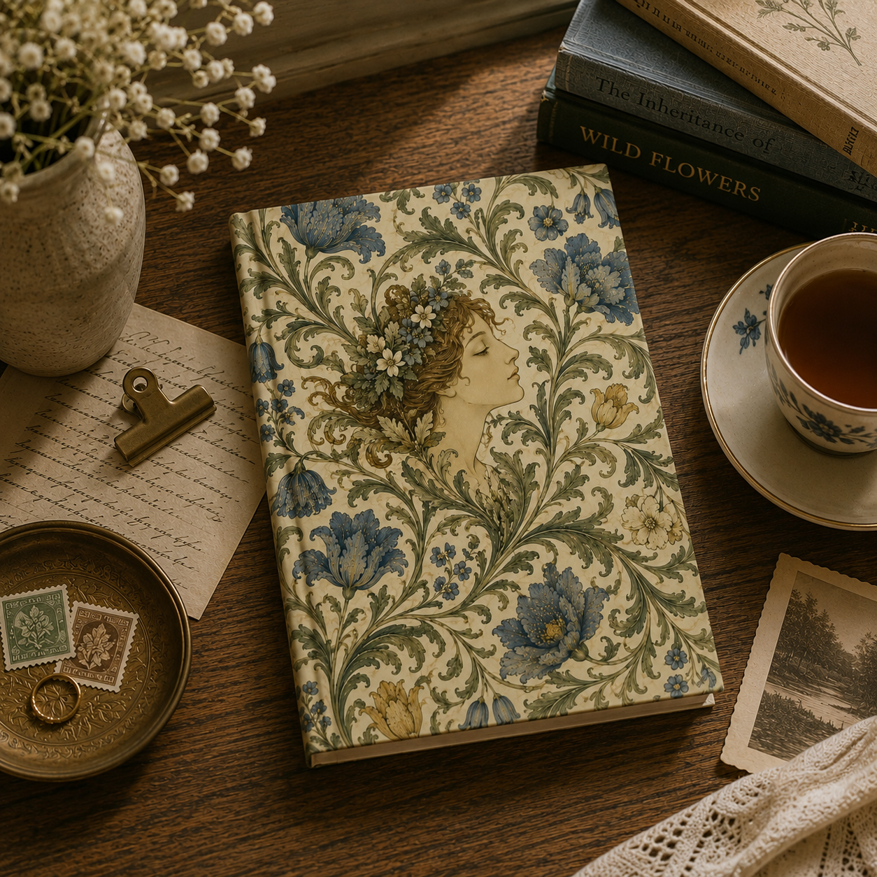 William Morris Vintage Portrait Hardcover Journal