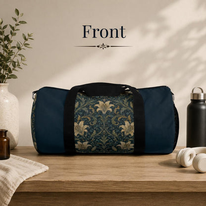 William Morris Damask Floral Duffel Gym Bag