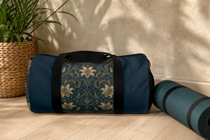 William Morris Damask Floral Duffel Gym Bag