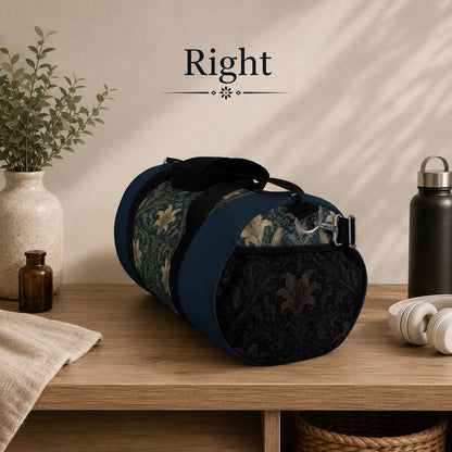 William Morris Damask Floral Duffel Gym Bag