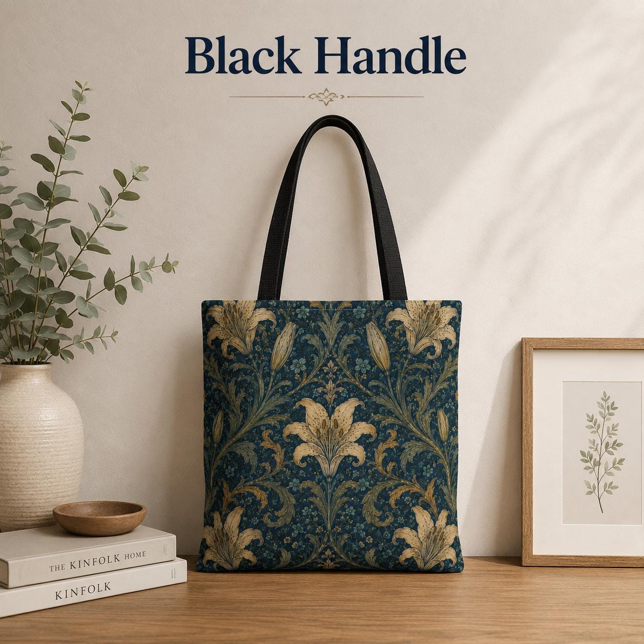 William Morris Damask Floral Full Art Tote Bag