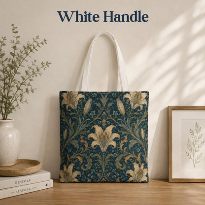 William Morris Damask Floral Full Art Tote Bag
