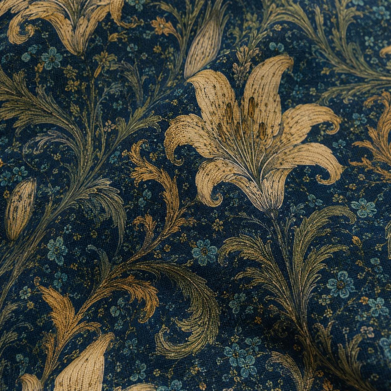 William Morris Damask Floral Full Art Tote Bag