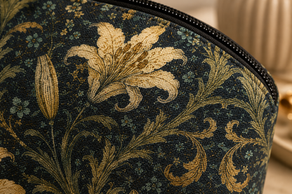William Morris Damask Floral Cosmetic Makeup Bag