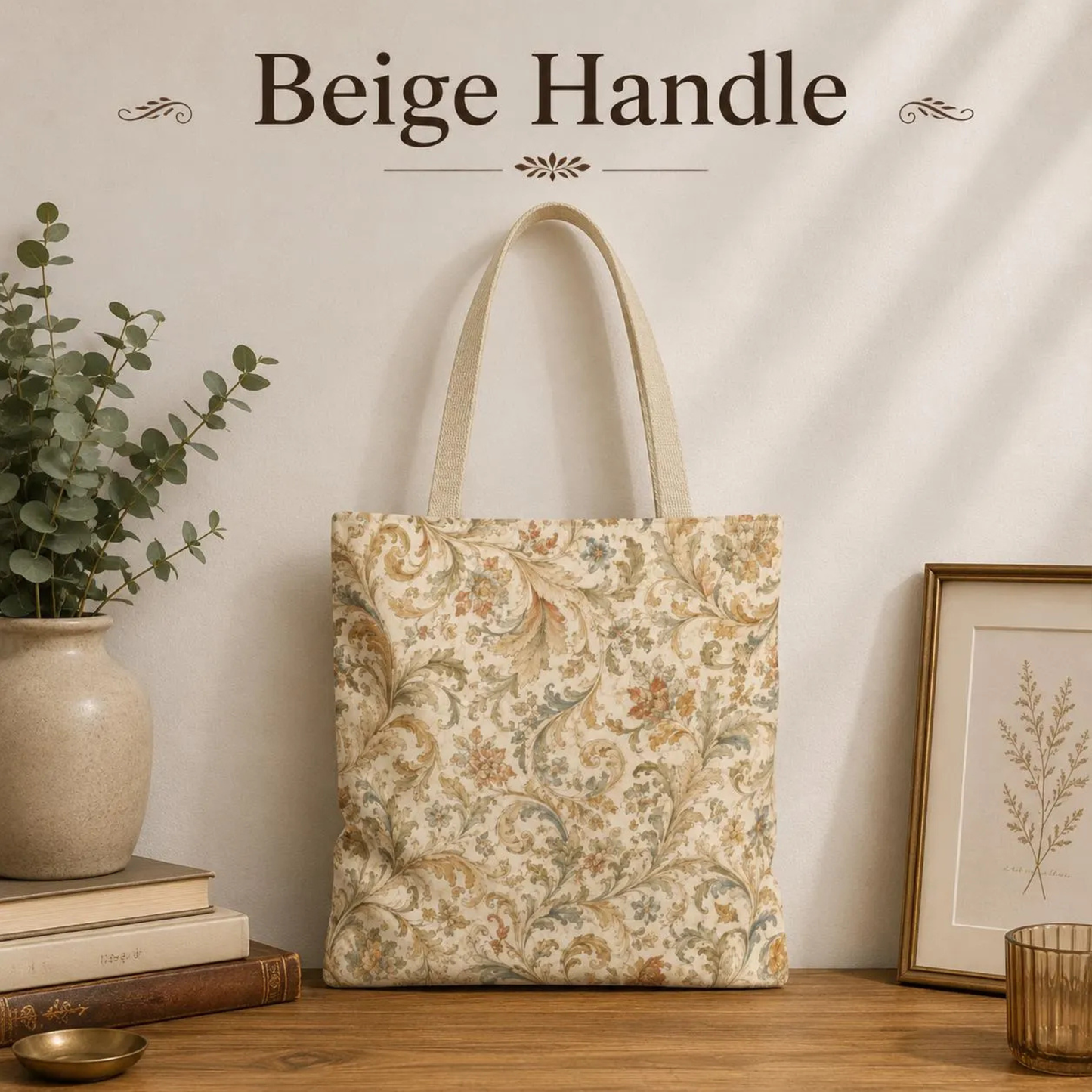 William Morris Floral Scroll Damask Full Art Tote Bag
