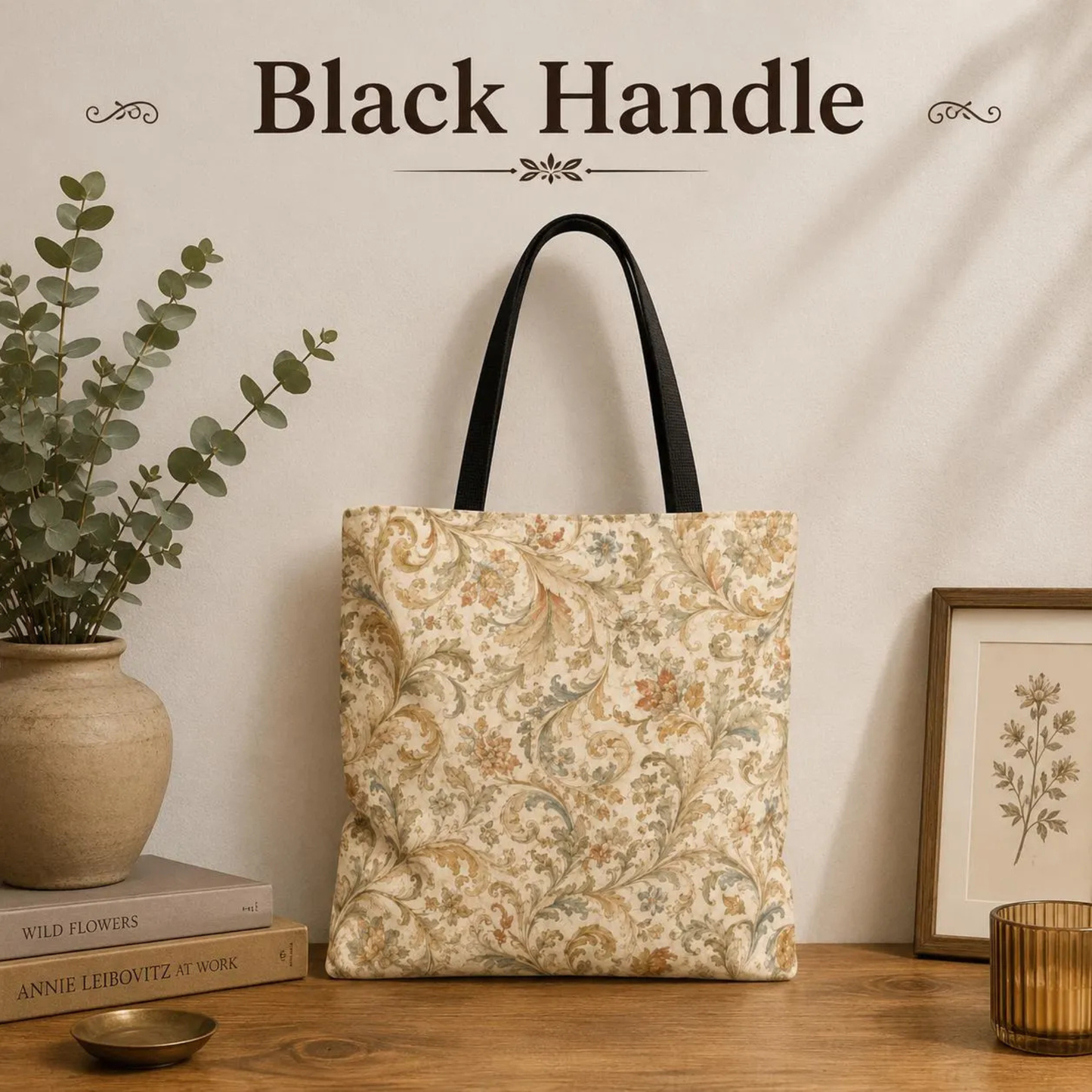 William Morris Floral Scroll Damask Full Art Tote Bag