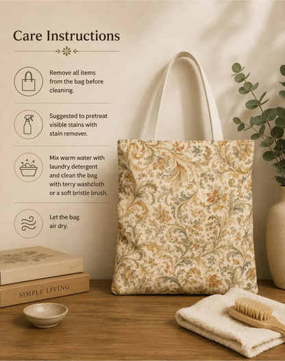 William Morris Floral Scroll Damask Full Art Tote Bag