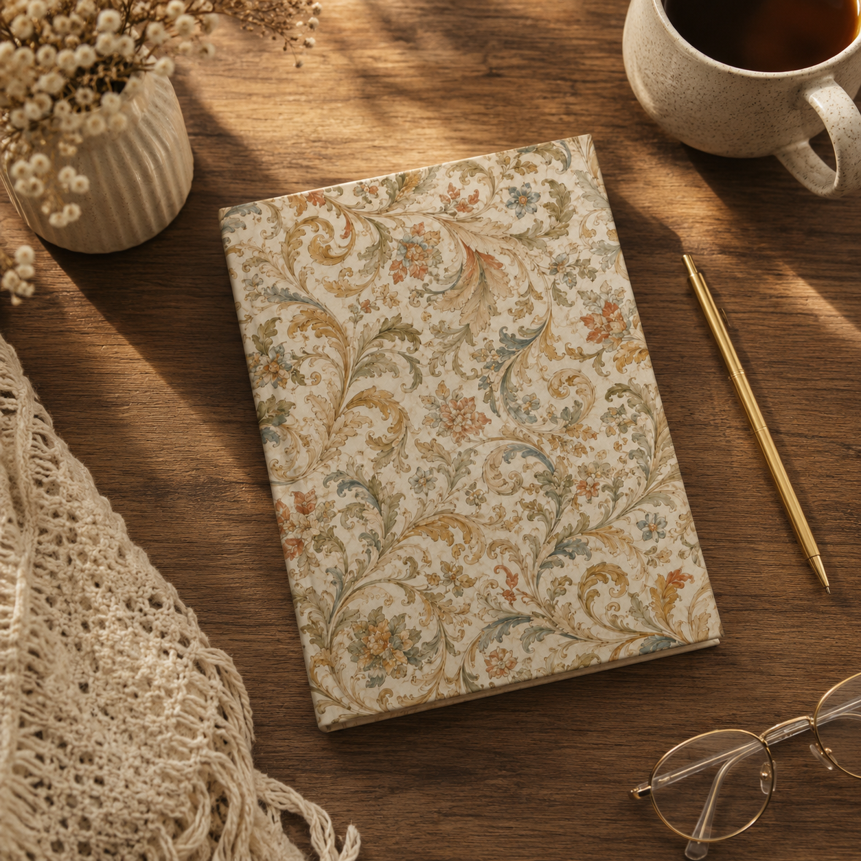 William Morris Floral Scroll Hardcover Journal