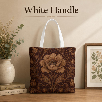 William Morris Floral Damask Rose Full Art Tote Bag