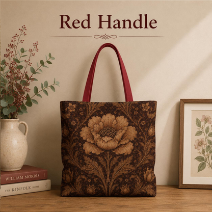 William Morris Floral Damask Rose Full Art Tote Bag