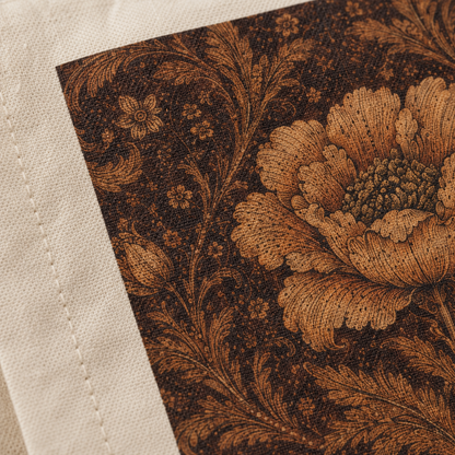 100% Cotton William Morris Floral Damask Rose Tote Bag