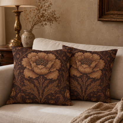 William Morris Floral Damask Rose Pillowcase Cover