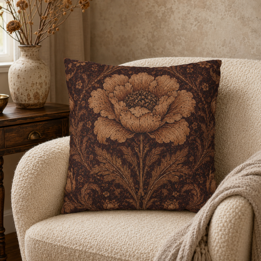William Morris Floral Damask Rose Pillowcase Cover